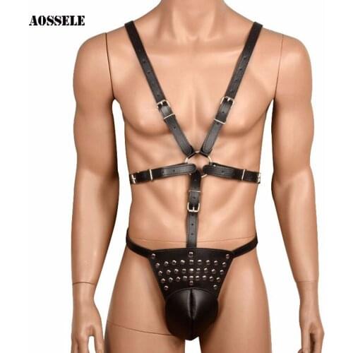 Adjustab Leather BDSM Bondage Harnesses Restraint Set Adult SM Game Restrain Sex toy For Men Sex Product For Adults Male Gay Toy