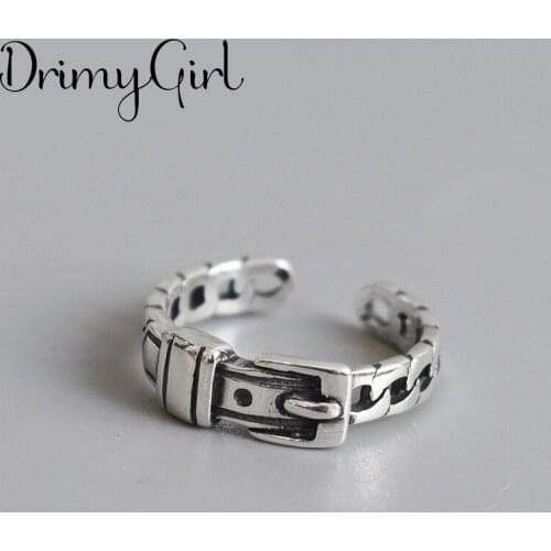 Exaggerated Personality Retro Belt Rings For Women Charm Engagement Rings Men Vintage Knuckle Finger Jewelry