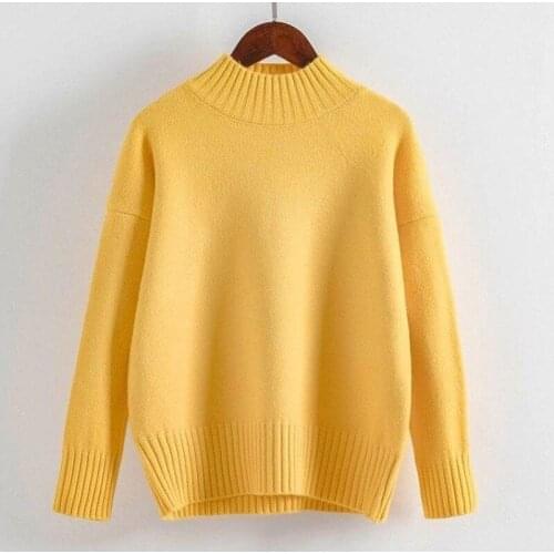 Autumn Winter Style Women Knitted Pullover Sweater Lady Casual Long Sleeve Turtleneck Pullover Shirts ZZ0878