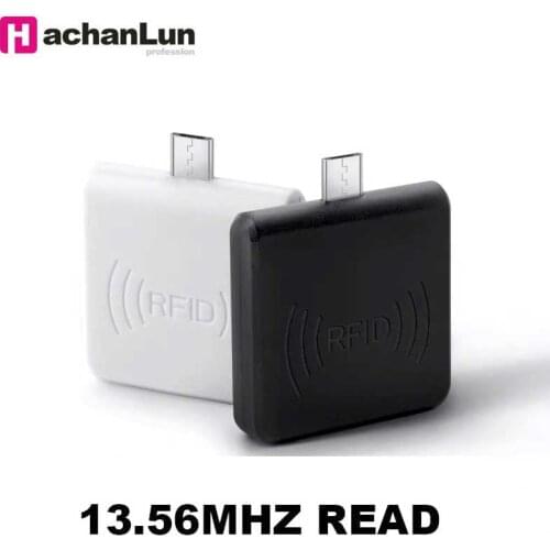 HaChanLun OTG NFC 13.56MHZ Access Card Reader Supports Windows / Android RFID Smart Chip Card Reader