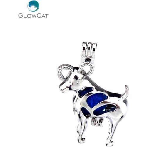 K190 5pcs/lot Silver Big Cattle Yak Locket Pendant Fairytale Party Essential Oil Diffuser