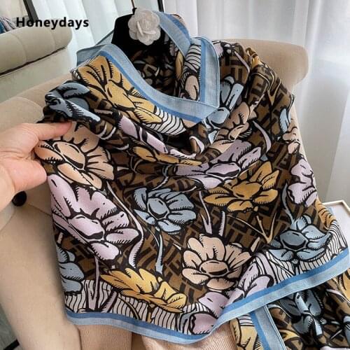 Luxury New Cotton Shawl Sunflower Linen Scarf Ladies Long Scarfs Female Beach Sunscreen Stole Winter Warm Neckerchief Cachecol