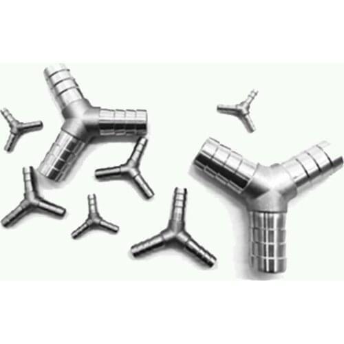 1pcs 6mm/8mm/9mm outer diameter pagoda joint tee Y-type hose water pipe faucet acid alkali resistant 304 stainless steel