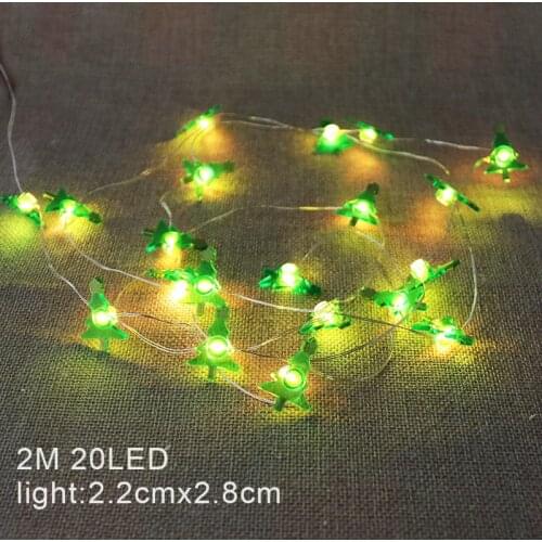 2M 20LED Snowflake Santa Claus Deer LED Light String Xmas Decorations for Home Christmas Tree Ornaments 2021 Navidad Kids Gifts