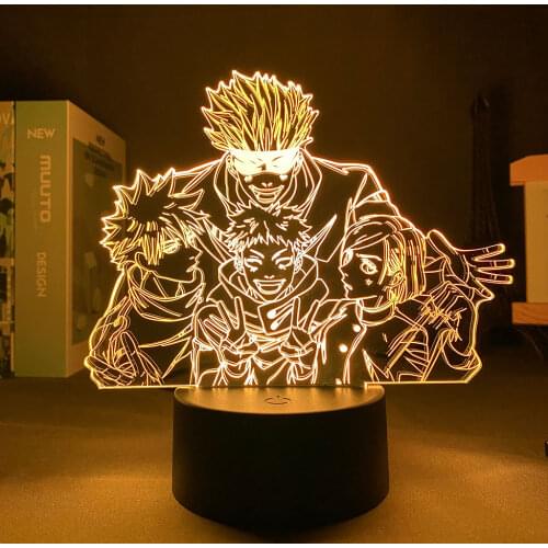 Led Panel Lights Anime Light Satoru Gojo Jogo Jujutsu Kaisen Valentines Day Gift Yuji Itadori Holiday Lighting Jujutsu Kaisen