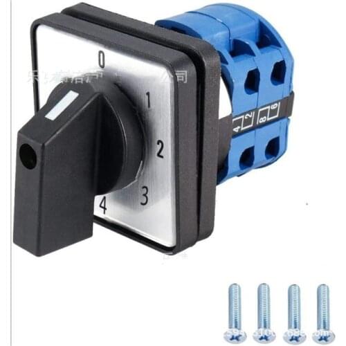 SZW26-20/0-4.2 AC 660V 20A 8 Terminals 5 Position Mounting Rotary Select Cam Changeover Switch