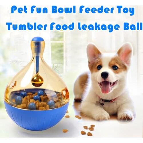 Pet Fun Bowl Feeder Toy Dog Cat Tumbler Food Leakage Ball Smarter Puzzle Pet Toy Interactive Training Playing Exercise IQ Toy