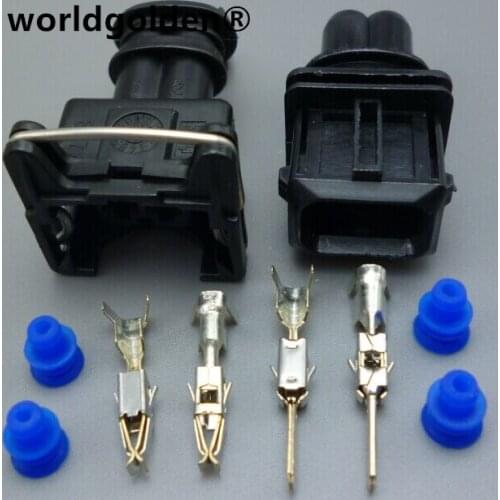Worldgolden 5sets universal male connector Ev1 fuel injectors connector adapter
