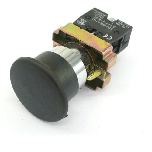 XB2BC21C 1 NO Momentary Mushroom Head Black Push Button Switch Replaces Tele