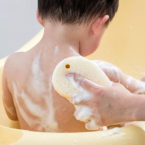 Japan Imported Baby Rubbing Sponge Bath Brush Bathing Soft Foaming Sponge Exclusive for Children Let Baby Like Bathing