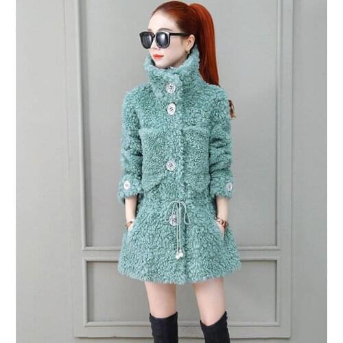 Winter Woolen Coat Women Clothes New 2021 Woolen Jacket Female Coats Autumn Long Slim Thick Warm Jackets Women Clothing White