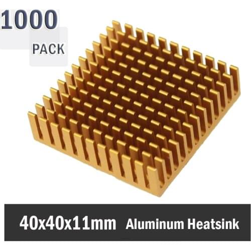 1000Pcs Gdstime 40x40x11mm Heatsink 40x40x10mm Skiving Fin DIY Heat Sink Radiator For Electronic CHIP LED IC Cooling Cooler