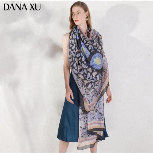 2020 Silk Long Scarf Luxury Brand Women New Design Beach Blanket Shawl Wear Swimwear Bandana Hijab Face Shield Foulard