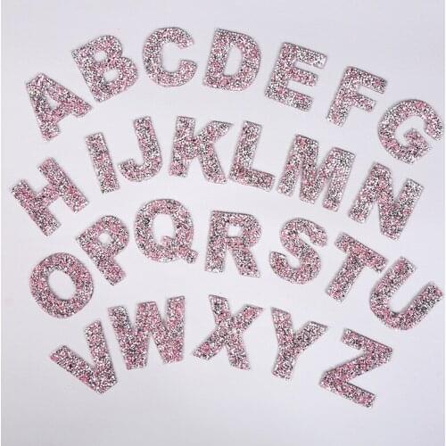 26 Pcs/Set English Letter Hot Melt Adhesive Ironing Drill Cloth Paste Clothing Patch Cloth Embroidery For Clothes DIY Tools