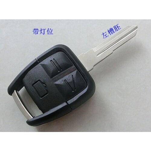 3 Buttons Remote Key Cover Case Shell Fob For Opel Vectra Zafira Omega With light (HU46 Left Blade)10PCS/lot