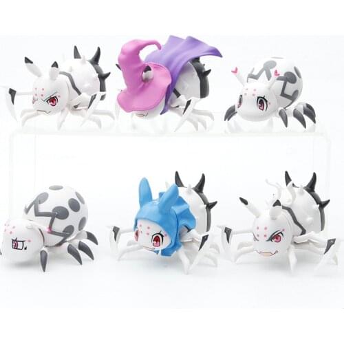 6pcs/lot So I Am A Spider So What Anime Action Figure Rebirth Reborn Spider Kawaii Cute Japanese Dolls Cartoon Toys For Girl Kid
