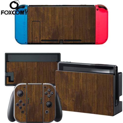 Wood Leopard print Custom Vinyl Console Cover For Nintend Switch Skin Stickers Controller Protective For NS Switch