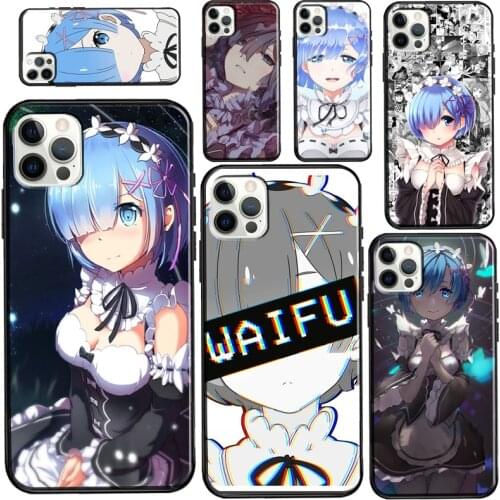 Re Zero Rem Case For iPhone 11 Pro Max 12 mini 12 Pro Max 6S 7 8 Plus SE 2020 X XR XS Max Phone Cover