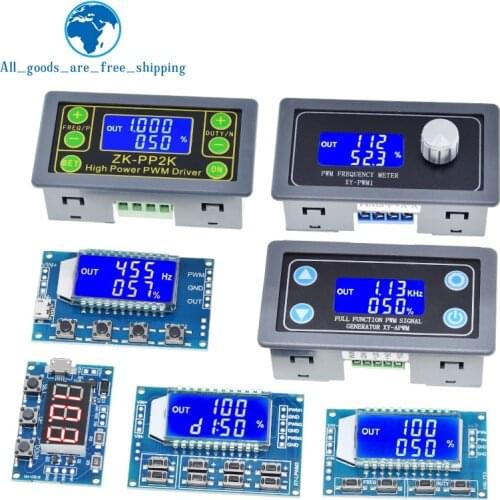 TZT 1Hz-150Khz Signal Generator PWM Board Module Pulse Frequency Duty Cycle Adjustable Module LCD Display 3.3V-30V 1Hz - 150Khz