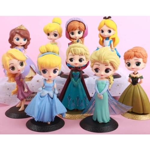 8 Style Disney Frozen Princess Anna Elsa Action Figures PVC Model Dolls Collection Birthday Gift Kids Toys Gifts