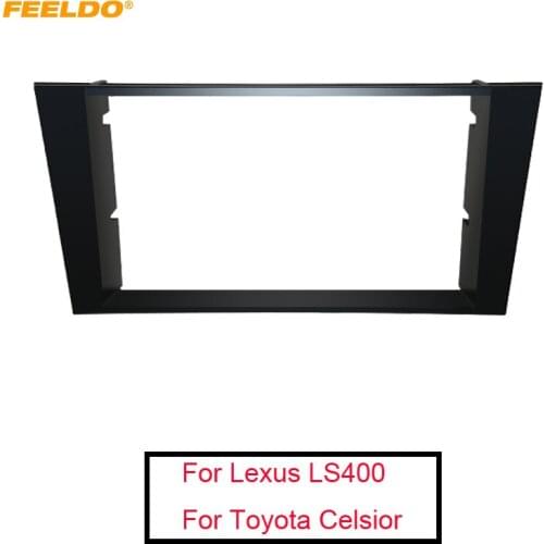 FEELDO Car Multimedia Radio Fascia Frame For Lexus LS400 Toyota Celsior 1989-1994 2Din Audio Bezel Facia Panel Trim Kit