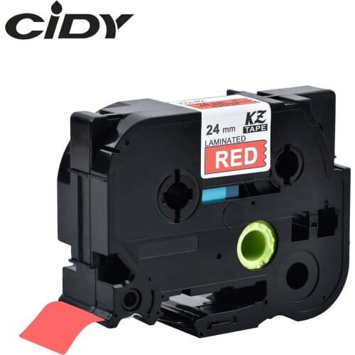 Cidy White on Red Compatible Label Tape TZE-455 TZe455 TZE 455 for P-touch Brother tz455 tz 455 tz-455 laminated ribbon cassette