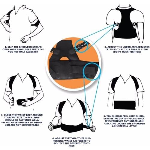 Magnetic Therapy Adult Back Corset Shoulder Lumbar Posture Corrector Bandage Spine Support Belt Back Support Posture Correction