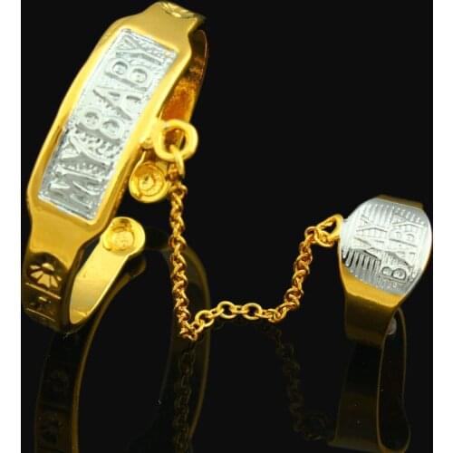 2017 New Arrival Two Colors Bangles & Bracelets For Kids18K Gold Color MY BABY For Kid Baby Lovely Jewelry ,Bracelet With Ring