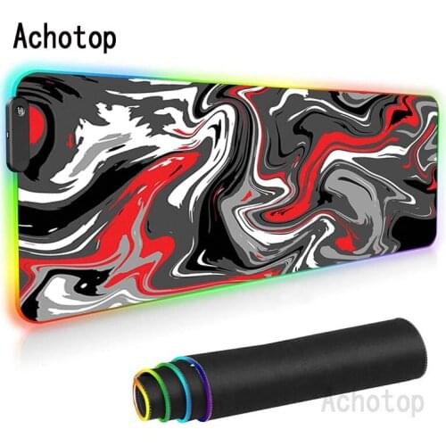 RGB Mouse Pad liquid Large Gaming Mouse Mat Gamer Solid Color Locking Edge Keyboard With Backlit Mouse Mat XXL Gaming Mousepad