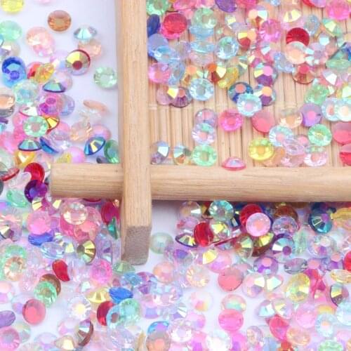 Nail Gems 1000pcs 4mm Resin Rhinestones Flatback Round Glue On Non Hotfix Stones Appliques For Craft DIY Nail Art