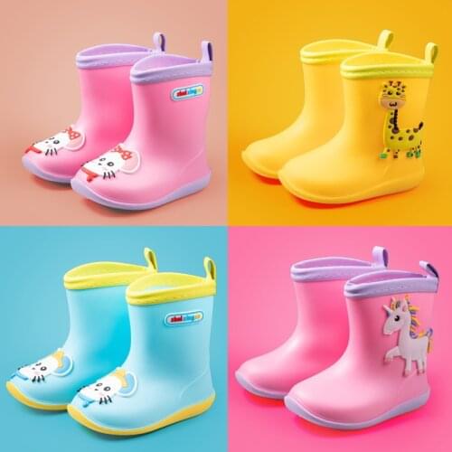 Kids Rain Boots Toddler Girl Rainboots Classic Waterproof Childrens Shoes PVC Rubber Boots Kids Baby Water Shoes Boy Rain Boots
