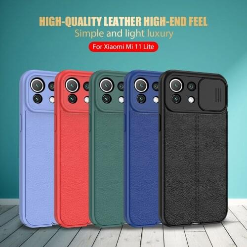 Lychee Pattern Silicone Sofe Cases For Xiaomi Mi 11 Lite 4G/5G 6.55" On Xiami Xiaome MI11 11Lite Shockproof Phone Protector Back