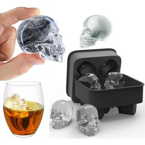 Skull shape Halloween silicone ice Maker Mold