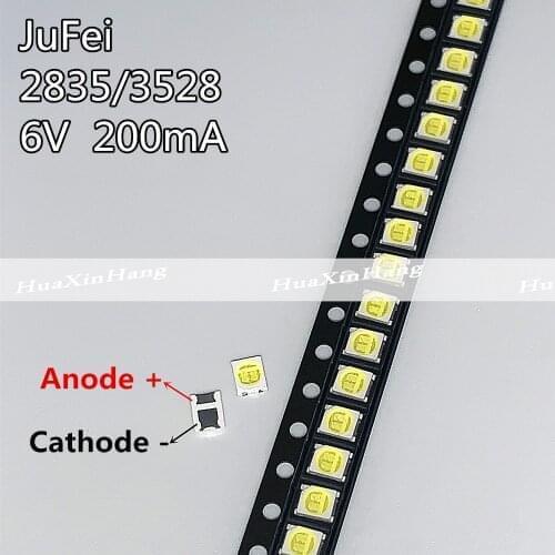 500PCS FOR maintenance Konka Changhong Amoi LCD TV backlight LED strip lights with the East Bay 2835 SMD LED beads 1W 6V 3528