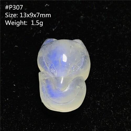 Top Natural Blue Light Moonstone Pendant For Women Lady Man Fox Carved Crystal Beads Luck Love Healing Gift Stone Jewelry AAAAA