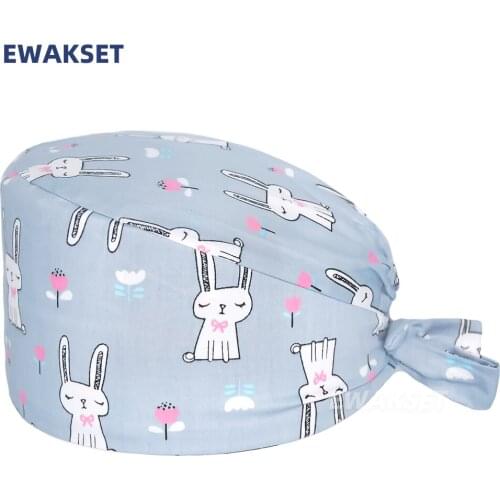 Womens nursing cap reusable Pet shop work cap Cleaning cap scrubs cap Beauty care cap cotton nursing Accessories
