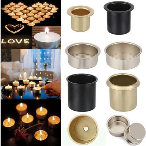 1PC Metal Candle Cups Tapered Wax Making Inserting Candle Craft for Home Decoration Party Weddings Valentines Day Candlestick