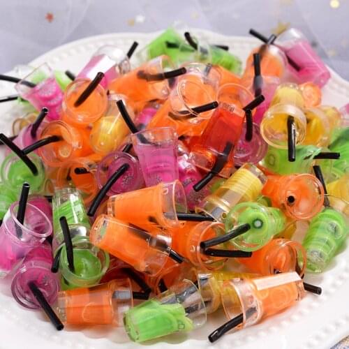 10Pcs/lot 11x19Mm Transparent Glass Water Juice Drink Pendant for Diy Jewelry Making Bracelet Earrings Accessories