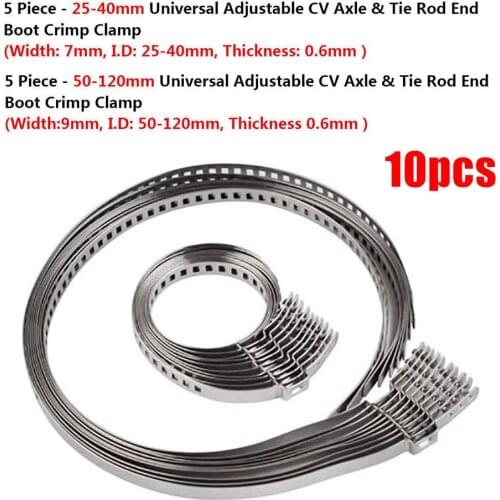 10Pcs Crimp Clamp AXLE Kit Accessories Adjustable Boot Parts Universal