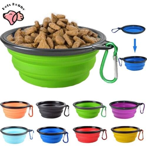 1000ml Silicone Pet Dog Bowl Collapsible Portable Cat Dog Food Snack Container Water Feeding Outdoor Travel Bowl Pet Accessories
