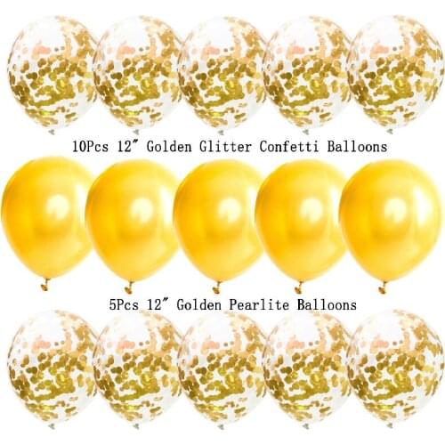 15pcs/lot 12inchLatex ConfettiBalloon Inflatable Air Balls Childrens Birthday Party Balloons Wedding Decoration Float Balls
