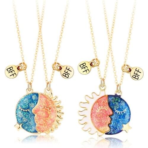 New Arrival Glowing Jewelry Necklace Handmade Glass Dome Lunar Eclipse Necklace Luminous Silver Color Moon Pendant Jewelry