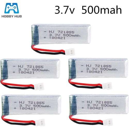 3/4/5pcs 3.7V 500mah 25c lipo battery For Wltoys V930 V977 V988 H37 Eachine E50 E50S Quadcopter Part 3.7v 25c lipo battery