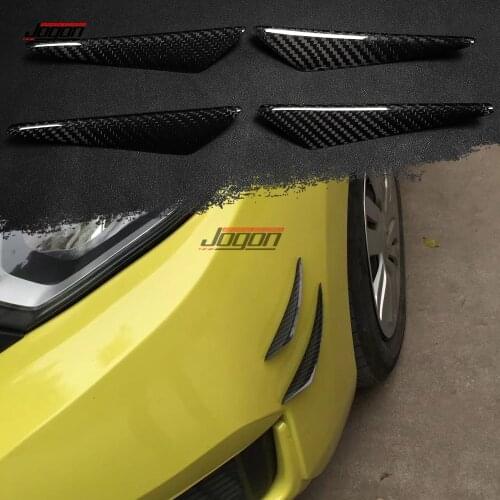 4Pcs Carbon Fiber Front Bumper Lip Splitter Fins Body Spoiler Canards Refit Trim For INFINITI Q50 Q60 Q70 M25 M35 G25 G37