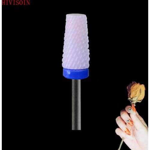 5Pcs Pink Ceramic Nail Drill Bit - Tapered Barrel Bit - M(2124.060)