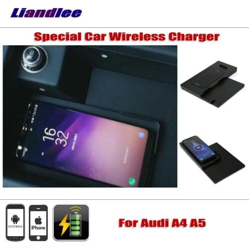 Accessories For Audi A4 A4L B9/8W A5 F5 Special hidden Car Wireless Charger Storage For IPhone Android Iphone Battery Charger