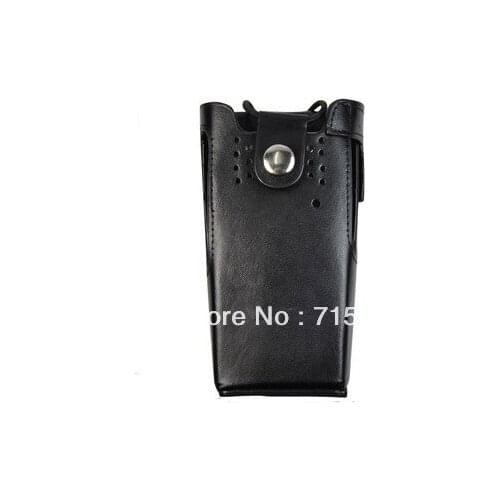 Walkie talkie case for portable radio Leather Carrying Case with Belt Clip & Strap for Motorola GP328/GP340/HT750 walkie talkie