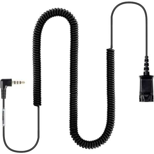 Headset QD (Quick Disconnect),Compatible with Plantronics Headset.QD Cable with Single 3.5mm Plug for Smartphones Mobile Phones