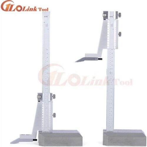 0-200mm 300mm 500mm Stainless Steel Vernier Height Gauge with Stand Measure Ruler Tools High Accuracy Carbon Steel Tipped Scribe