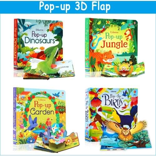 Usborne Pop Up Dinosaurs English 3D Flap Picture Books In English Kids Reading Activity Bedtime Book Baby Books for Children